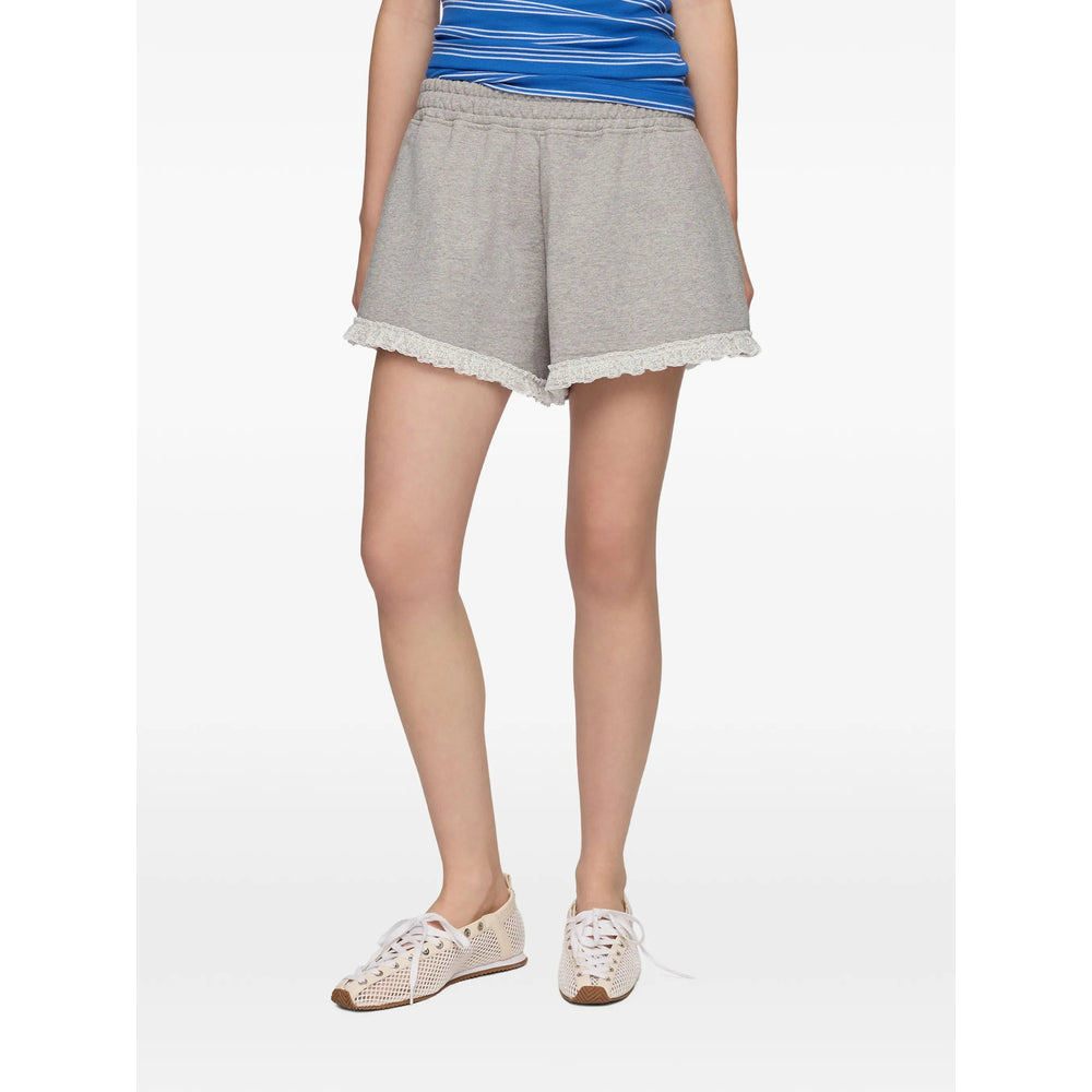 Ganni Grey Shorts - Mini Shorts Women