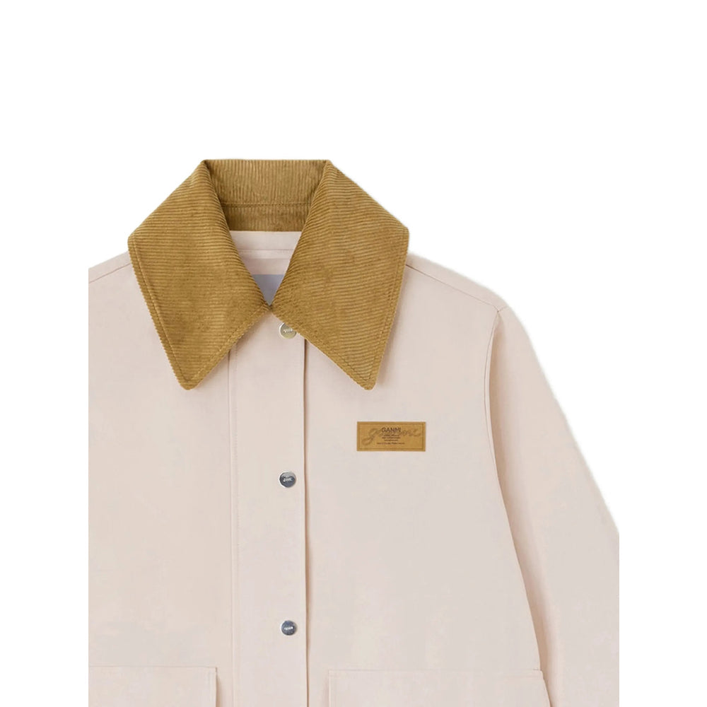 Ganni Neutrals Jackets - Oversized Jackets Women
