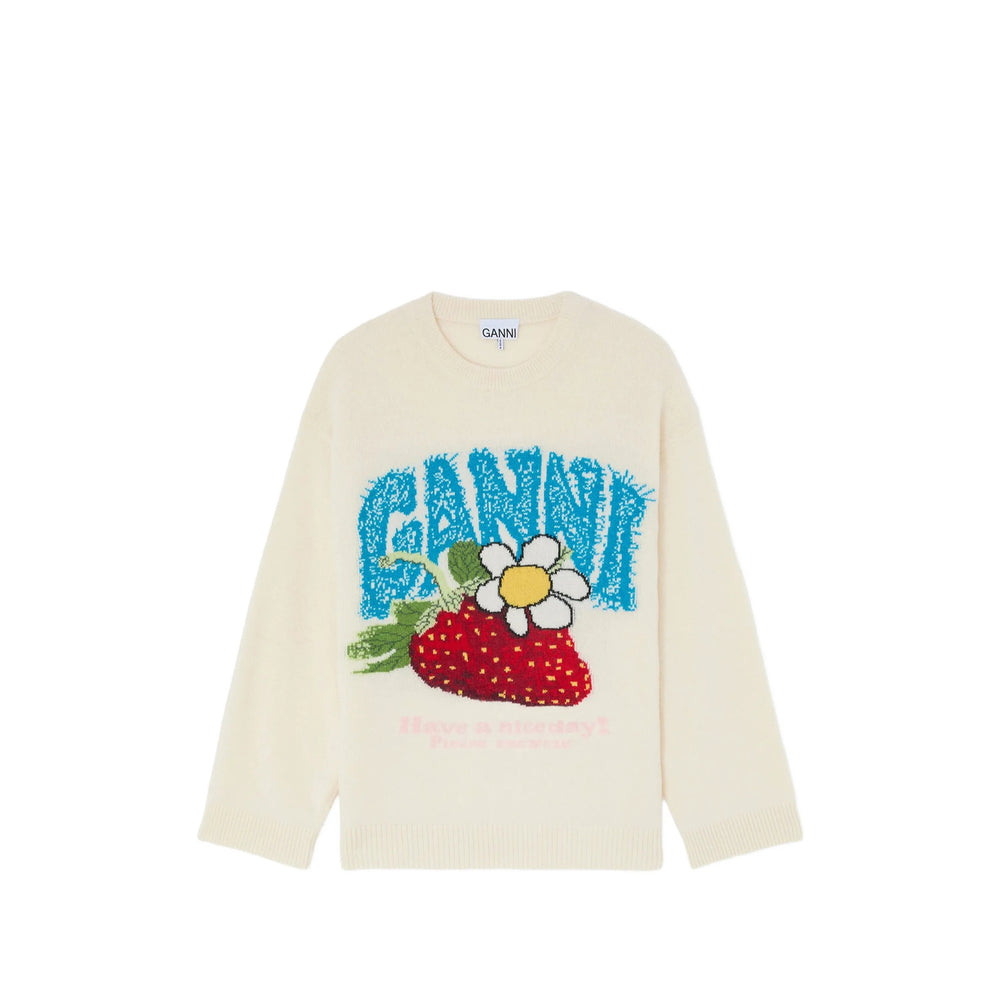 Ganni Neutrals Knitwear - Jumpers Women