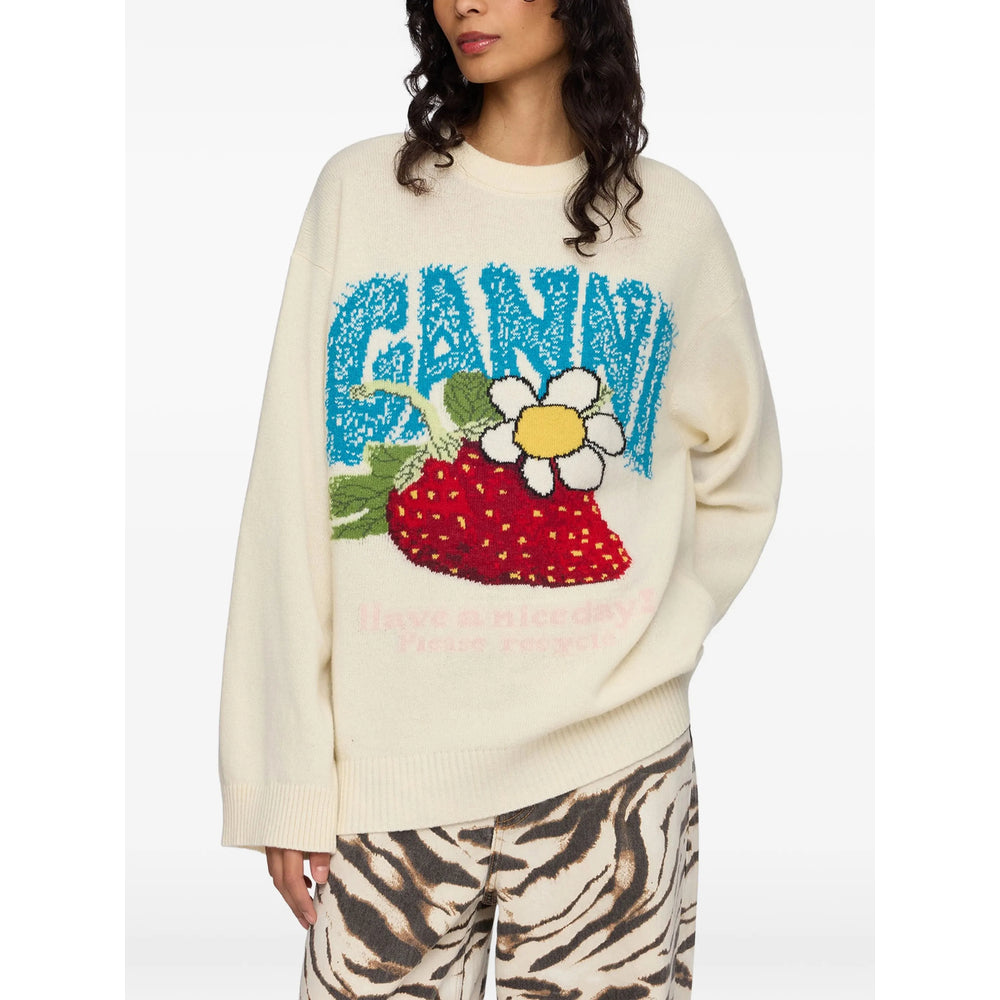 Ganni Neutrals Knitwear - Jumpers Women