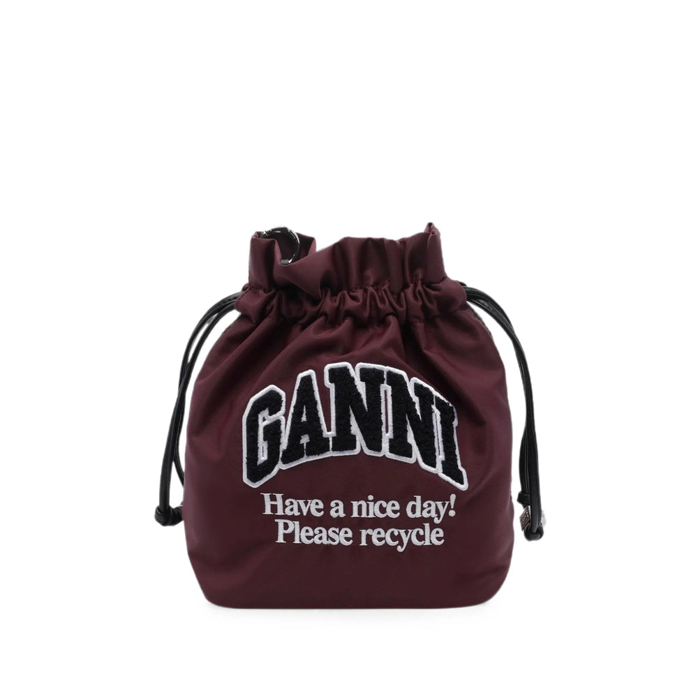 Ganni Brown Bucket Bags Women