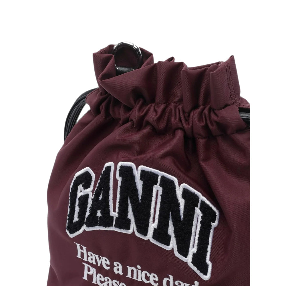 Ganni Brown Bucket Bags Women