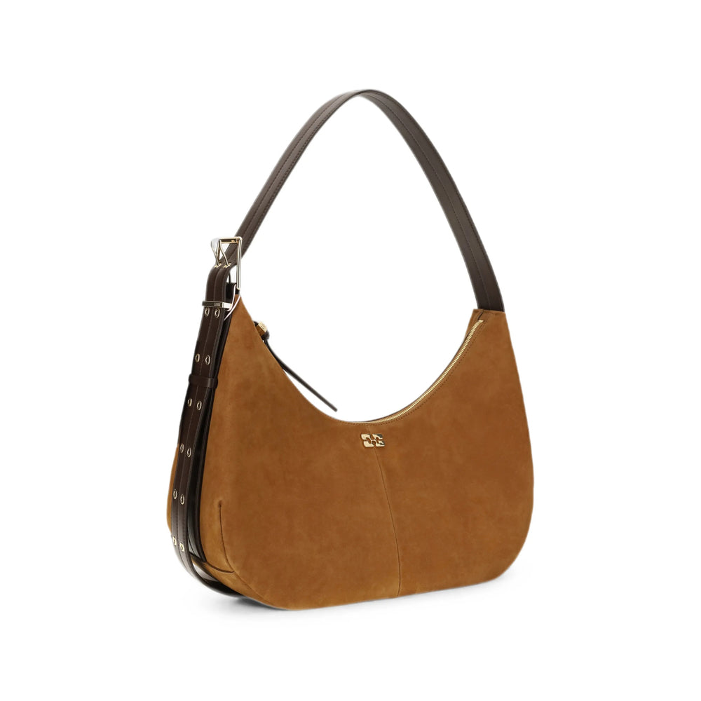 Ganni Brown Shoulder Bags Women