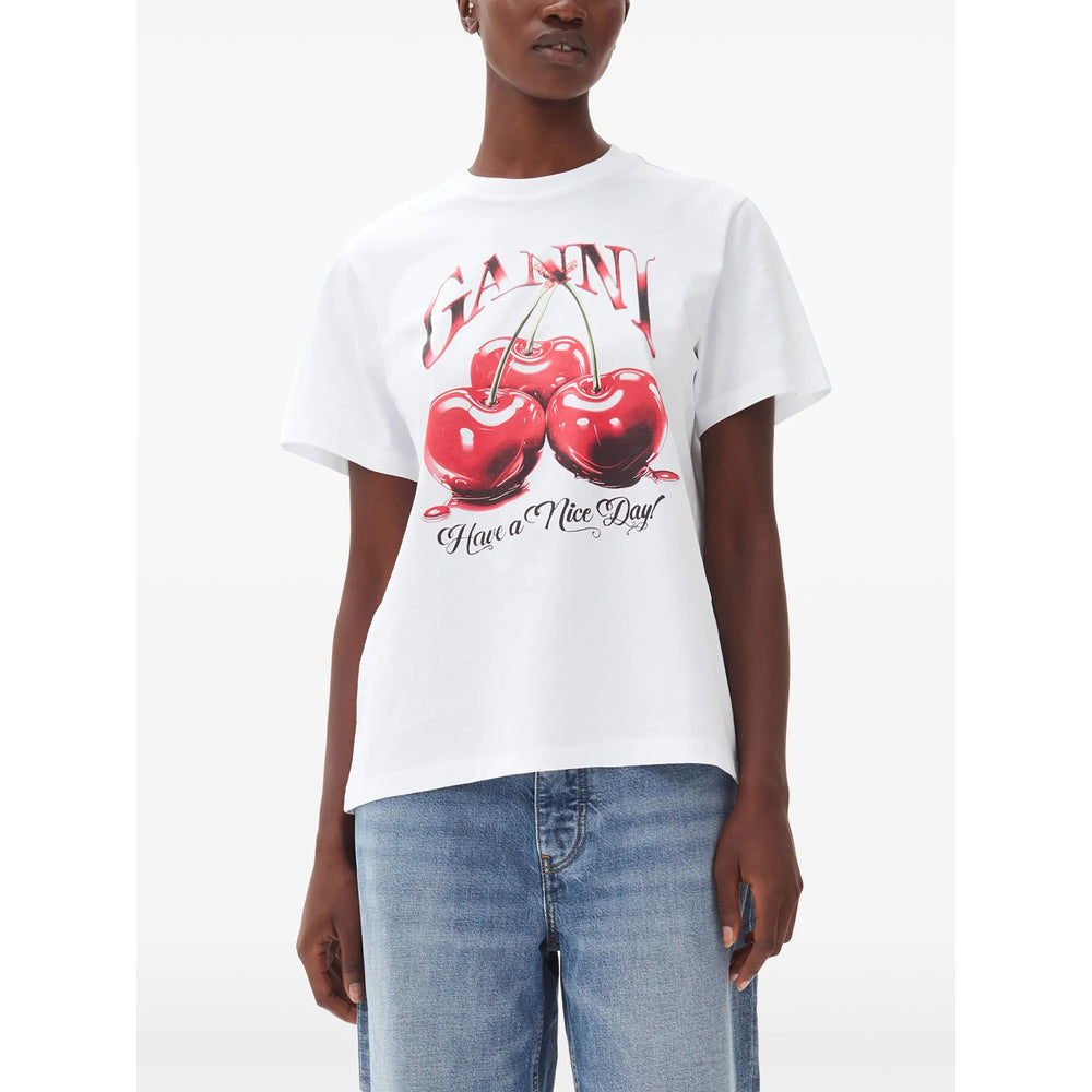Ganni White Tops - T-Shirts & Jerseys Women