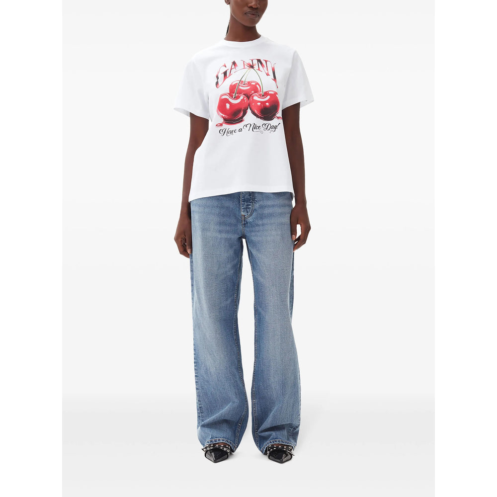 Ganni White Tops - T-Shirts & Jerseys Women