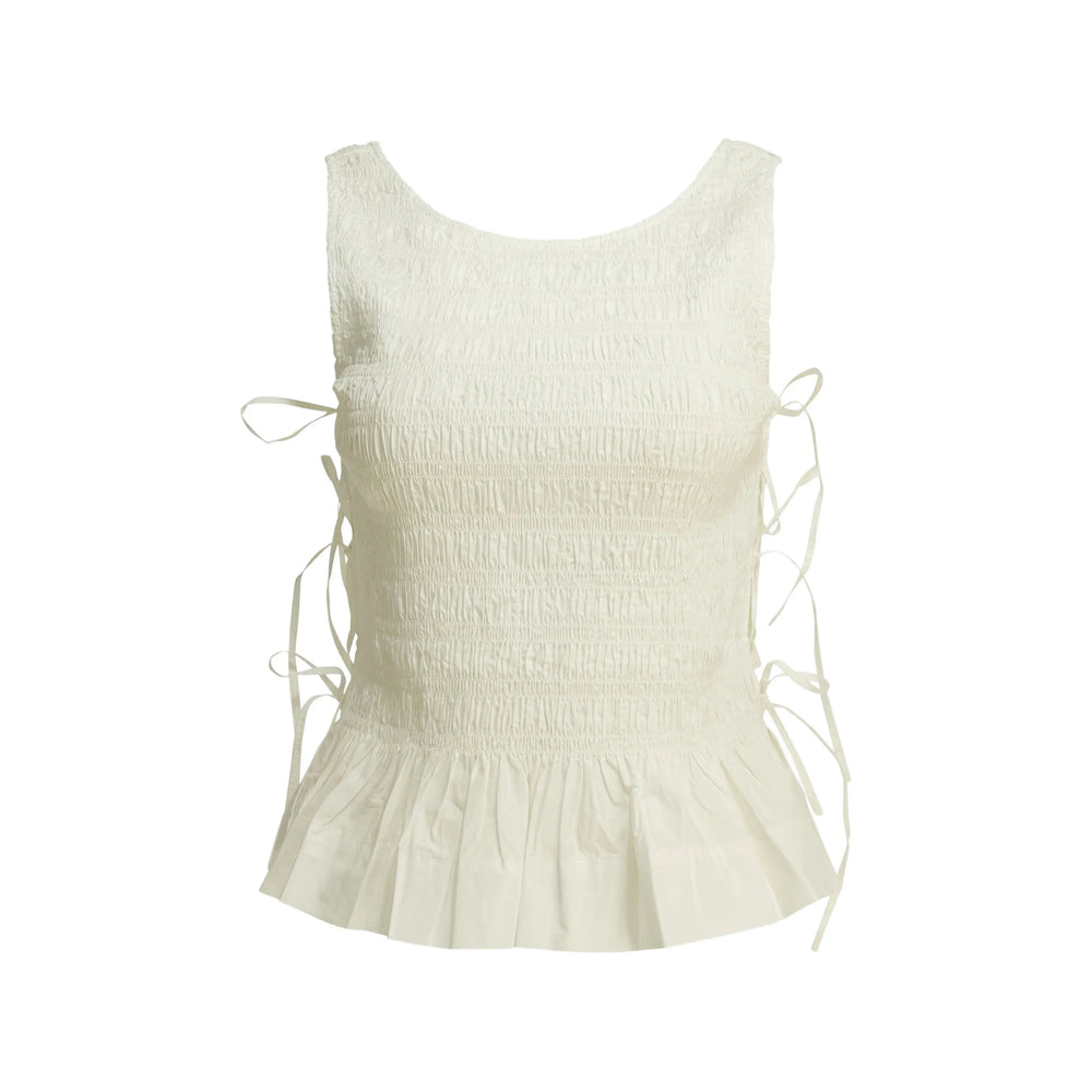 Ganni Neutrals Tops - Vests & Tank Tops Women