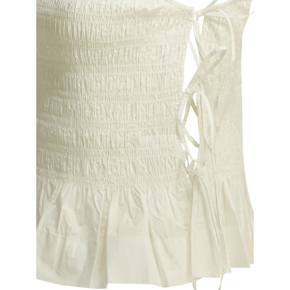 Ganni Neutrals Tops - Vests & Tank Tops Women