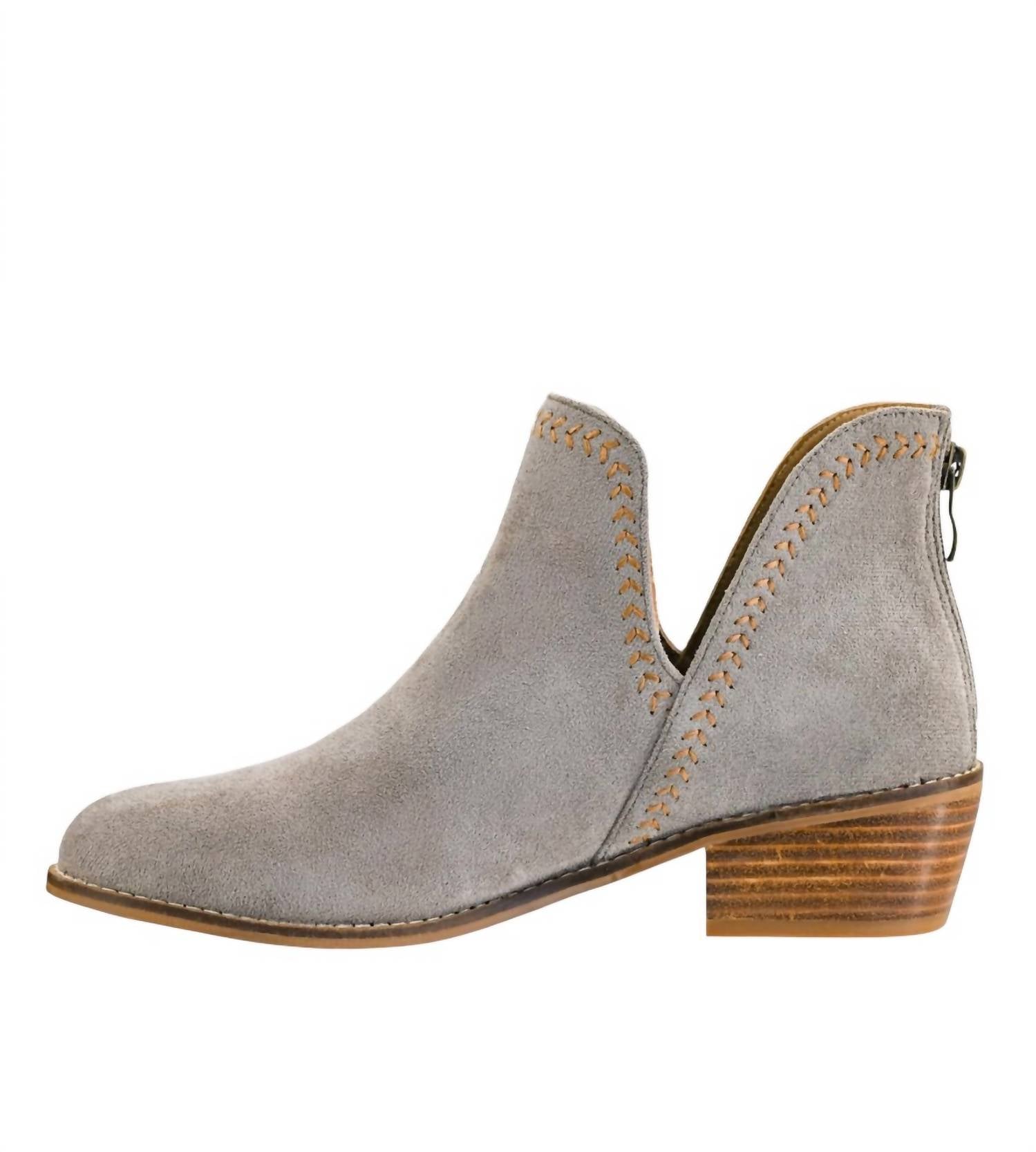 Women's Faux Suede Bluffin Bootie In Grey