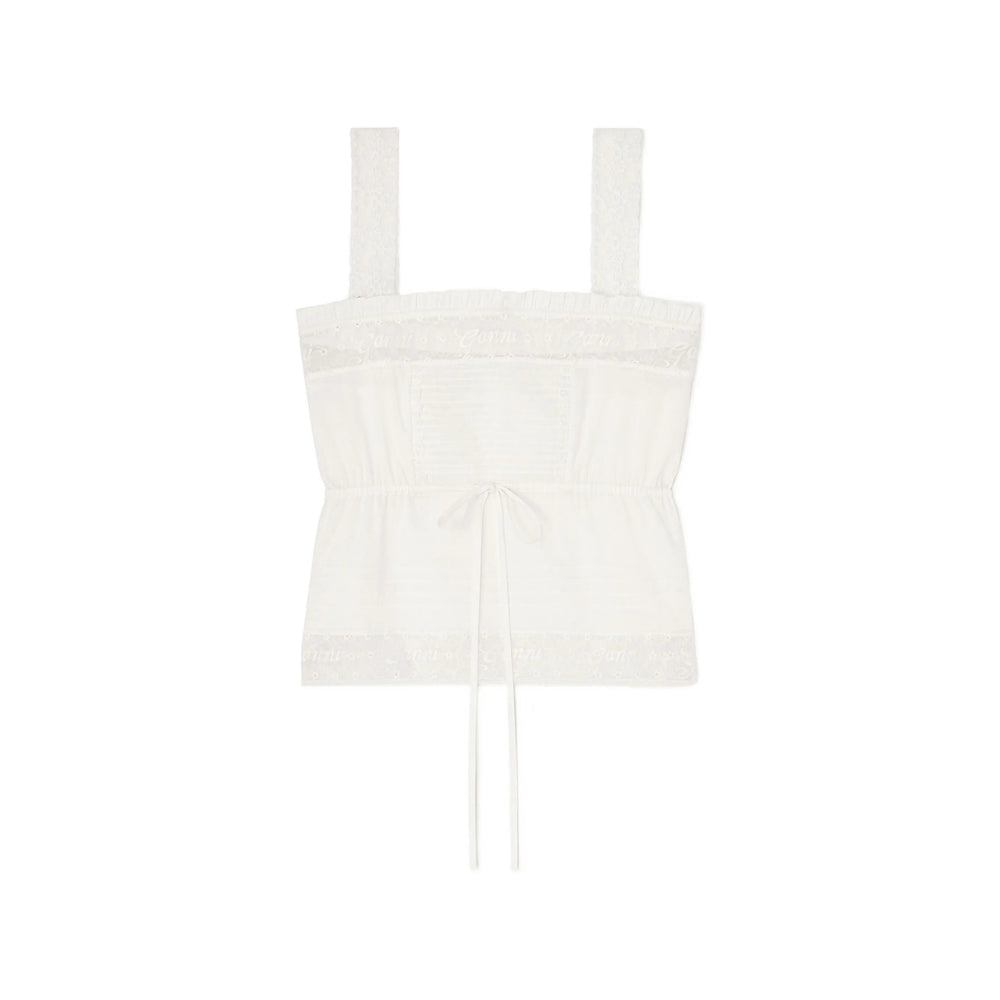Ganni White Tops - Vests & Tank Tops Women