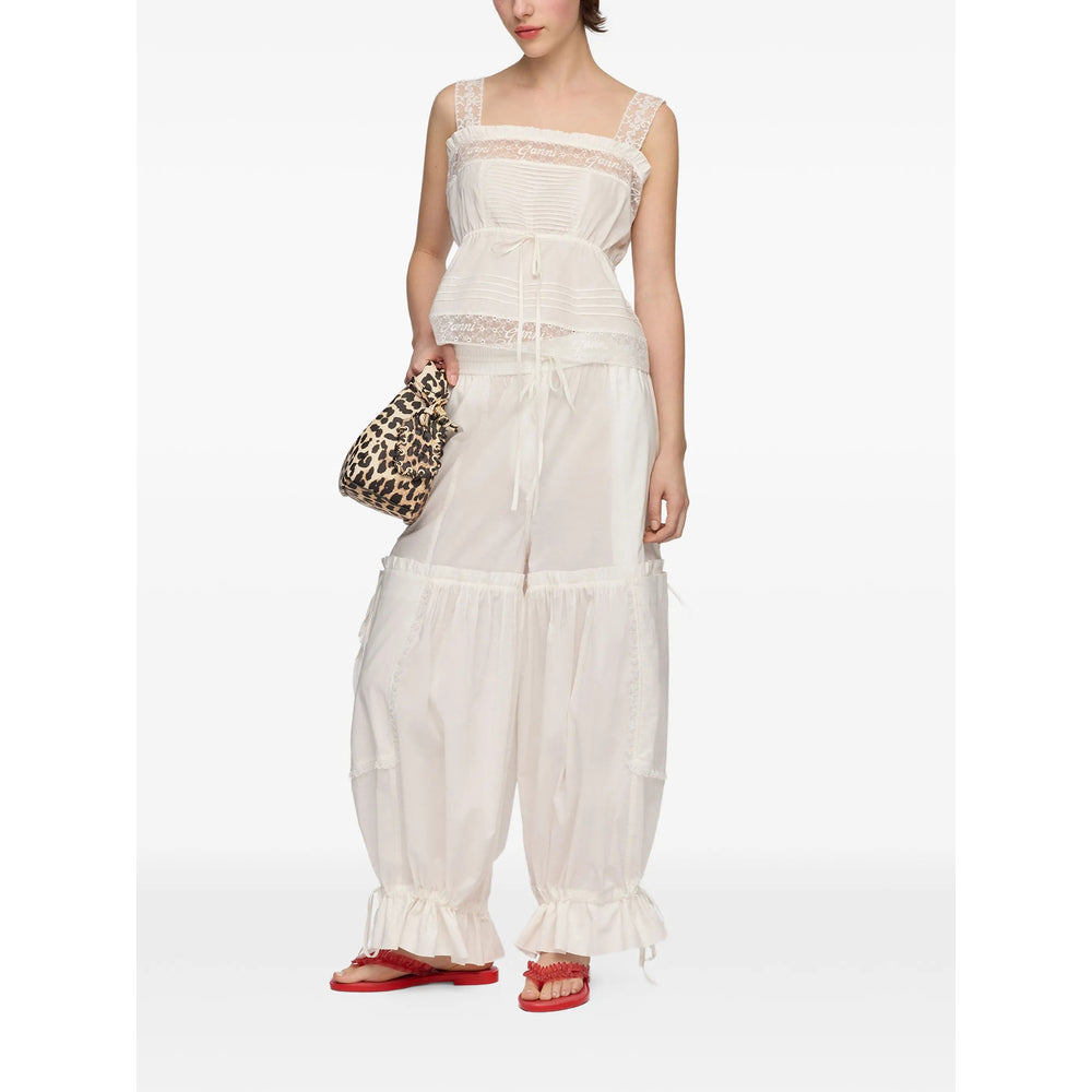 Ganni White Tops - Vests & Tank Tops Women