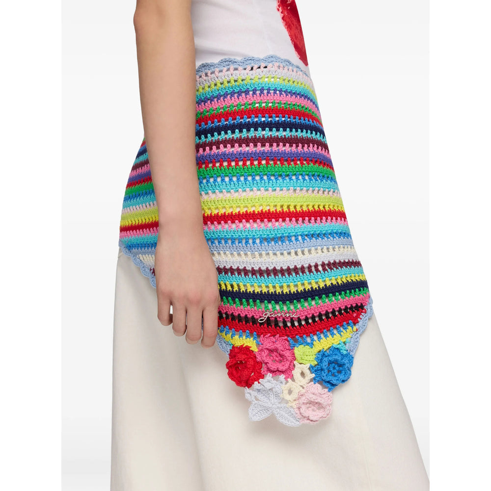Ganni Blue Scarves Women
