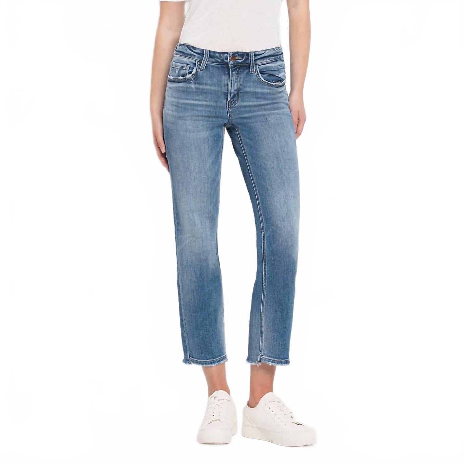 Mid Rise Crop Straight Jean In Stately