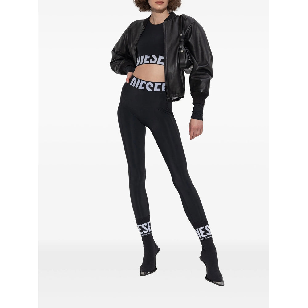 Diesel Black Trousers - Leggings Women
