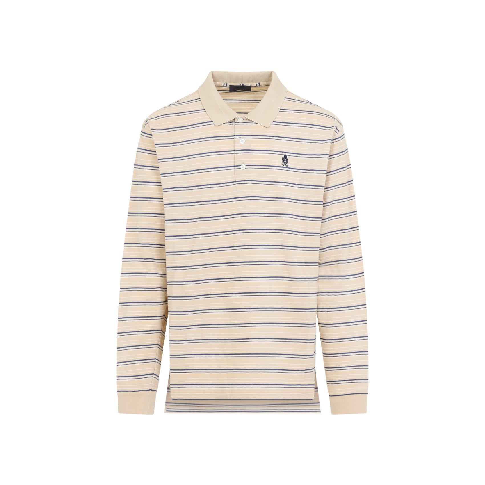 Prada Striped Piqué Polo Men