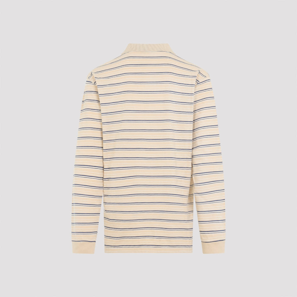 Prada Striped Piqué Polo Men