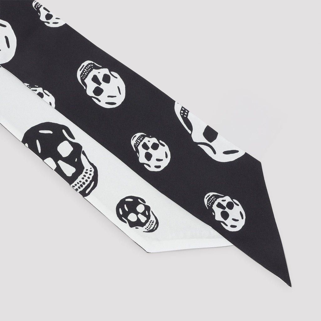 Alexander Mcqueen Skull Ribbon Scarf Women