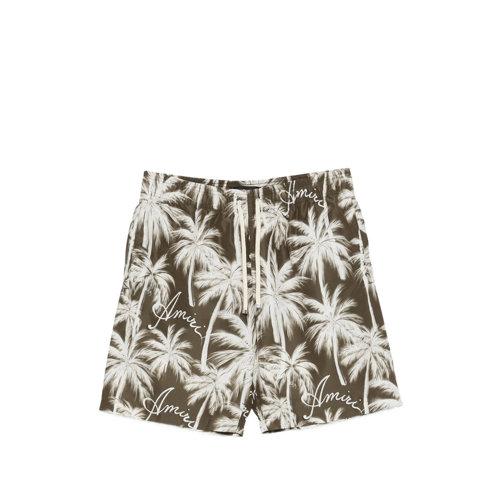 Amiri Green Beachwear - Swim Shorts Men
