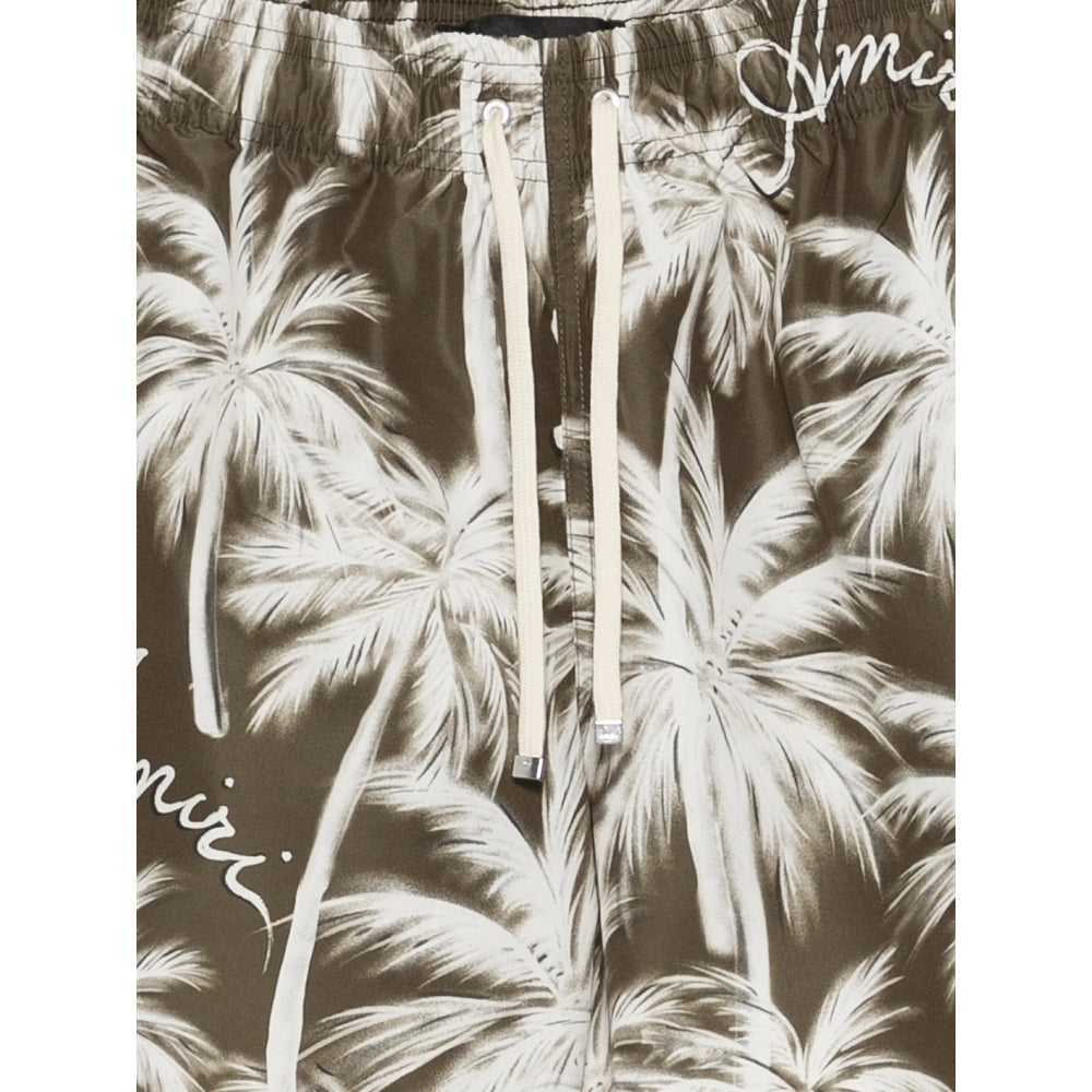 Amiri Green Beachwear - Swim Shorts Men