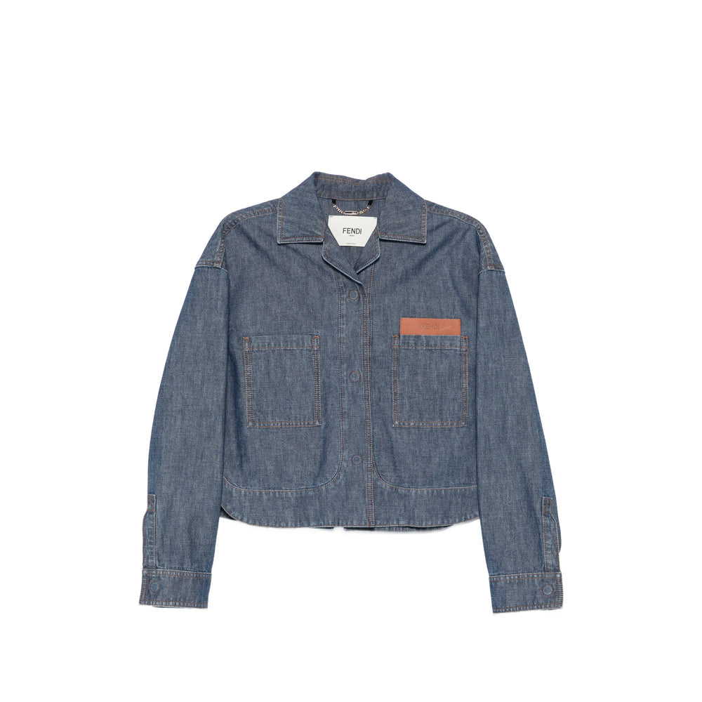 Fendi Blue Jackets - Denim Jackets Women