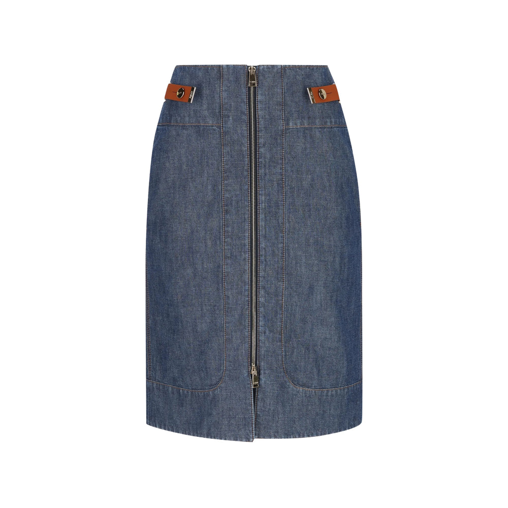 Fendi Blue Denim - Denim Skirts Women