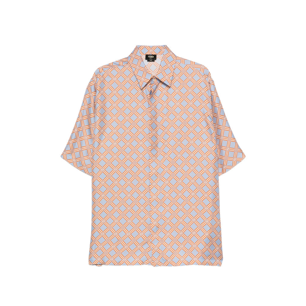 Fendi Blue Shirts Men