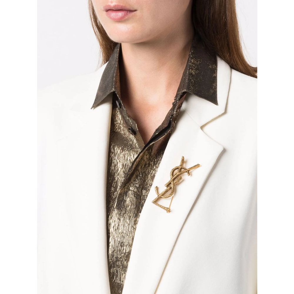Saint Laurent Gold Brooches & Pins Men