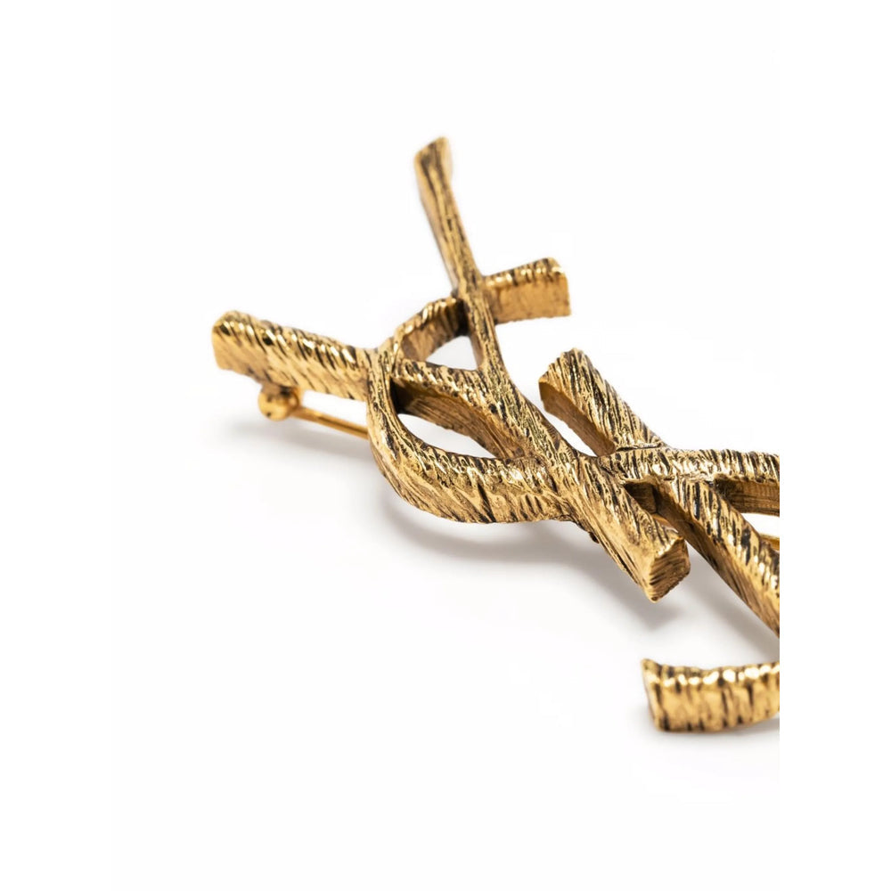 Saint Laurent Gold Brooches & Pins Men