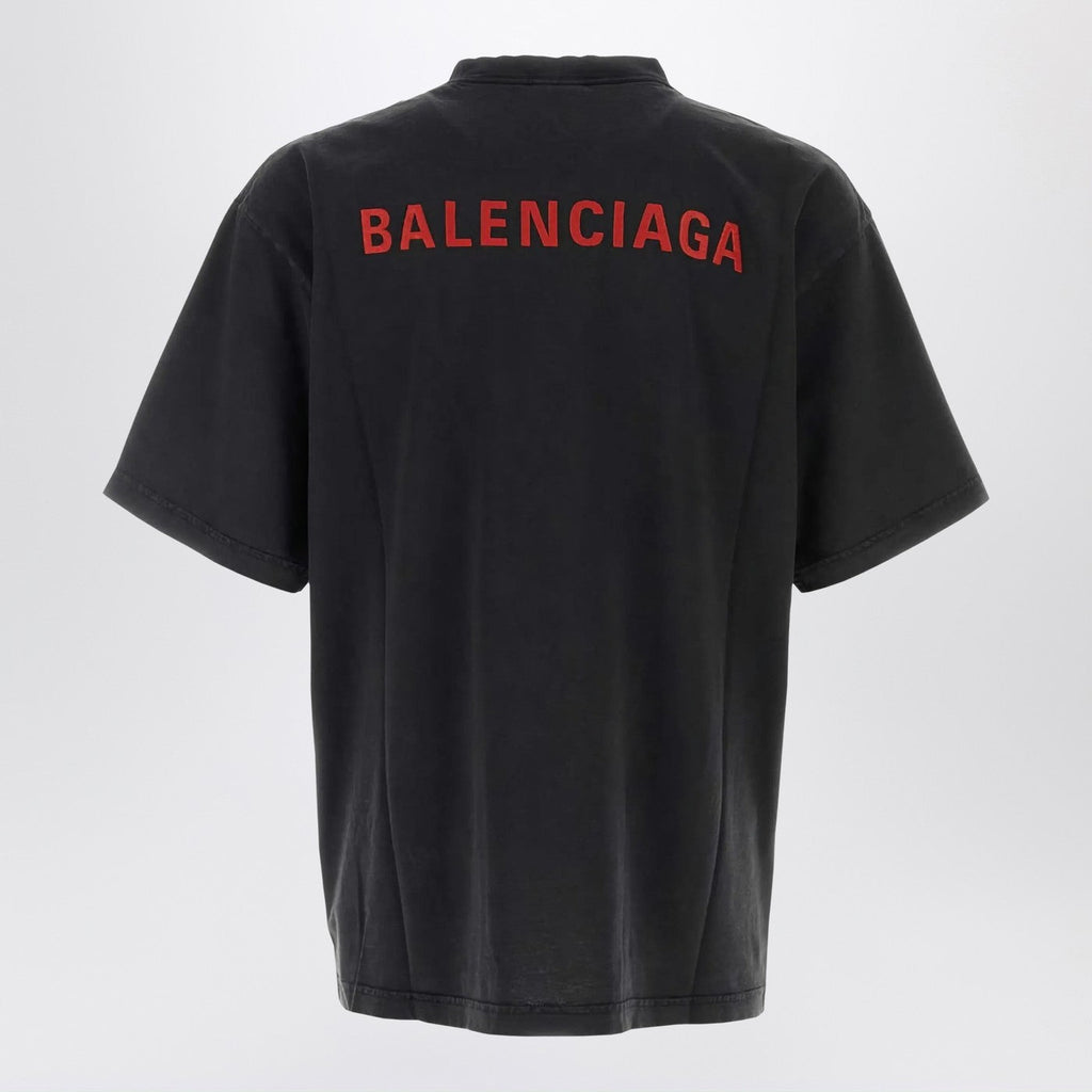 Balenciaga Light Blue Medium-Fit T-Shirt With Logo Men