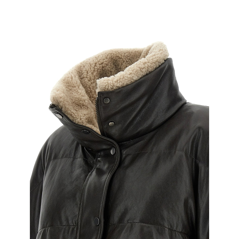 Brunello Cucinelli Brown Jackets - Leather Jackets Women