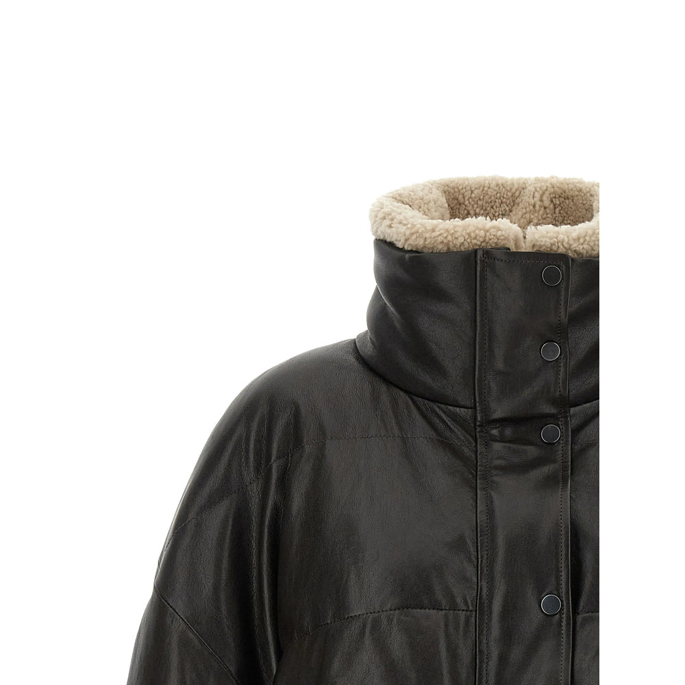 Brunello Cucinelli Brown Jackets - Leather Jackets Women