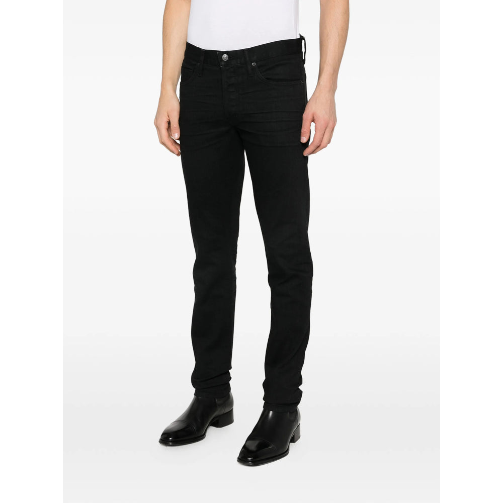 Tom Ford Black Denim - Slim-Fit Jeans Men