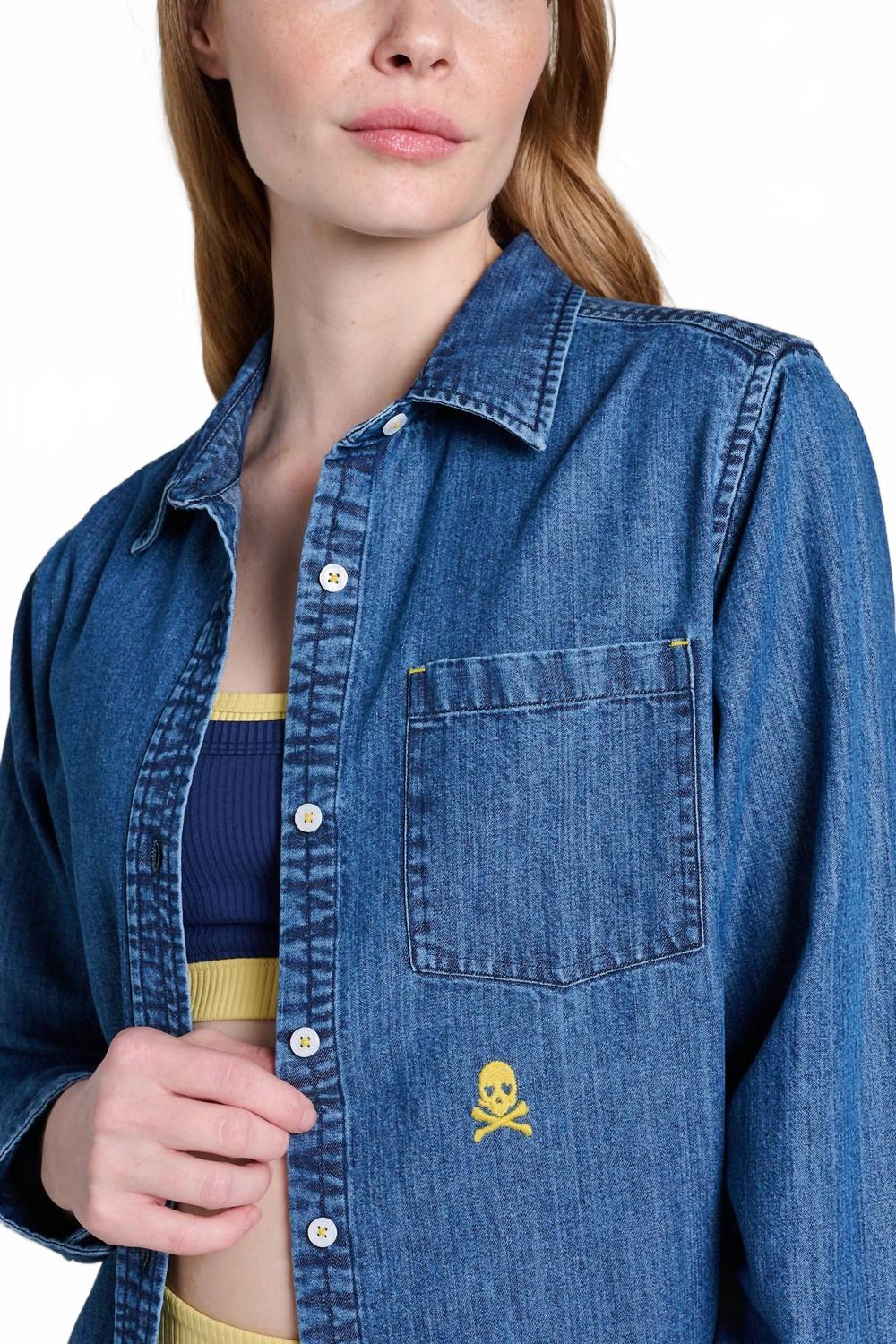 Mia Soul Brigade Shirt In True Denim