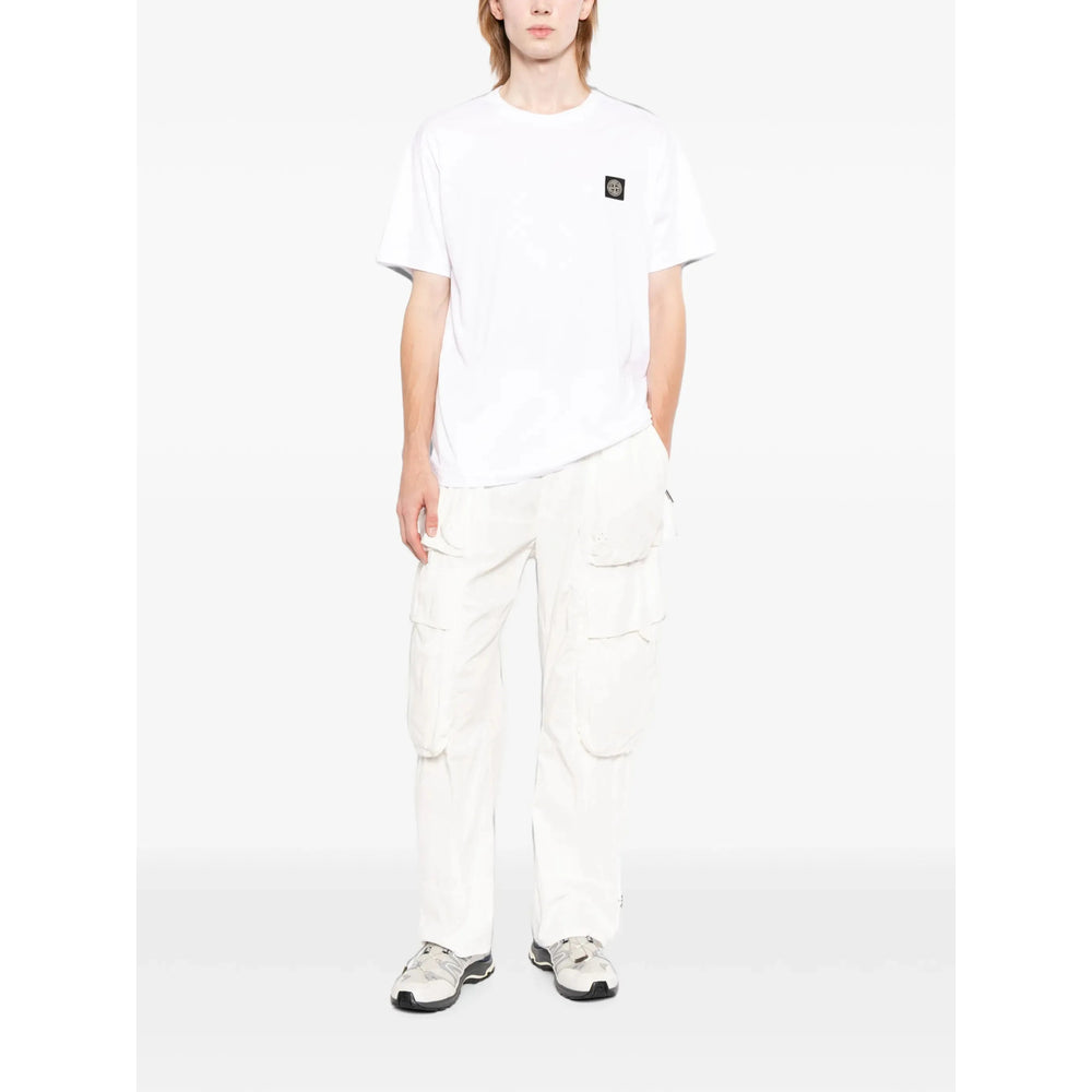 Stone Island White T-Shirts & Vests - T-Shirts Men