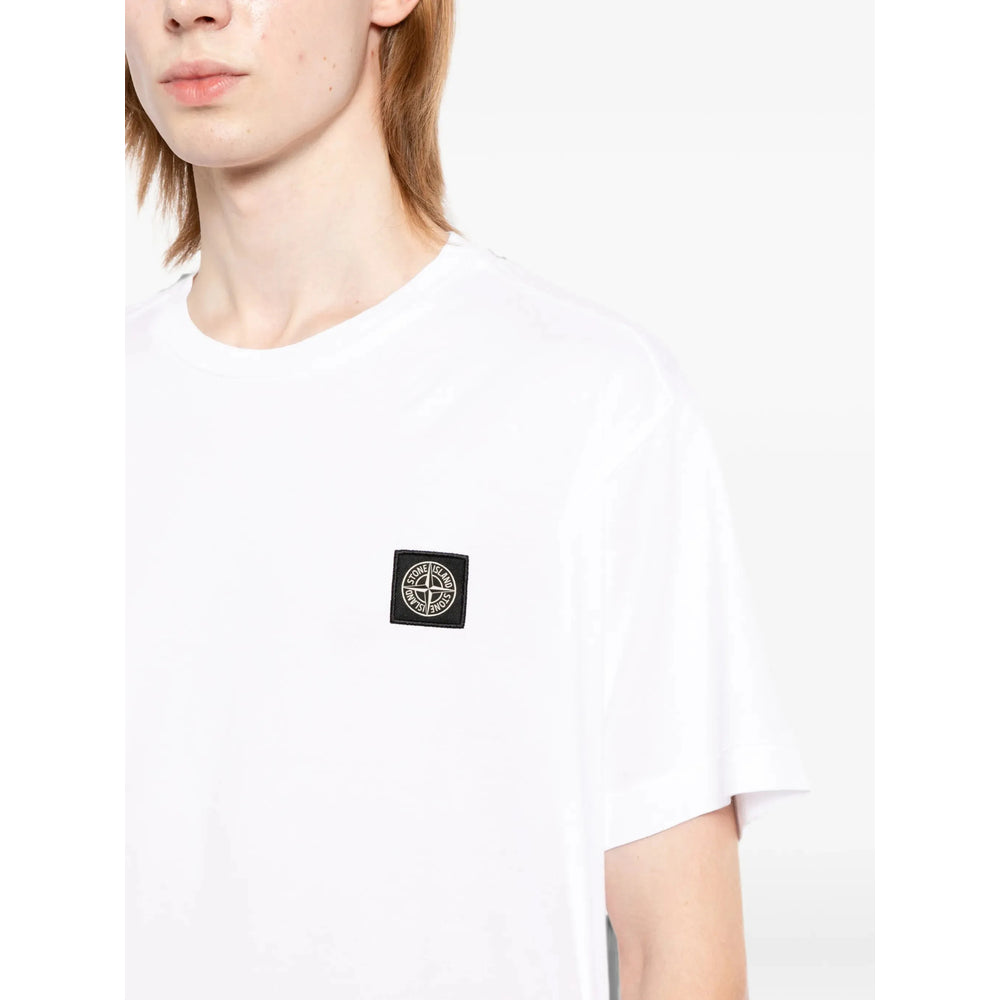 Stone Island White T-Shirts & Vests - T-Shirts Men