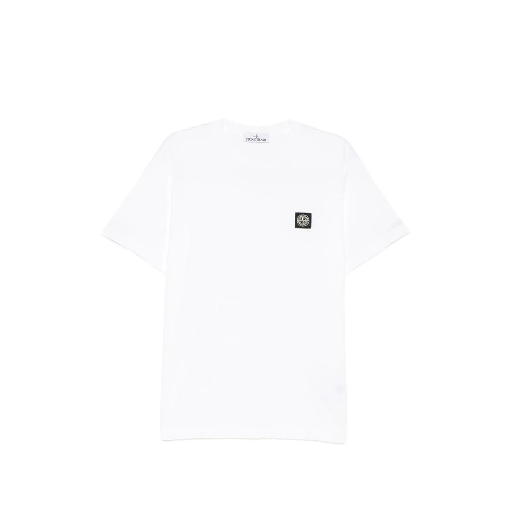 Stone Island White T-Shirts & Vests - T-Shirts Men