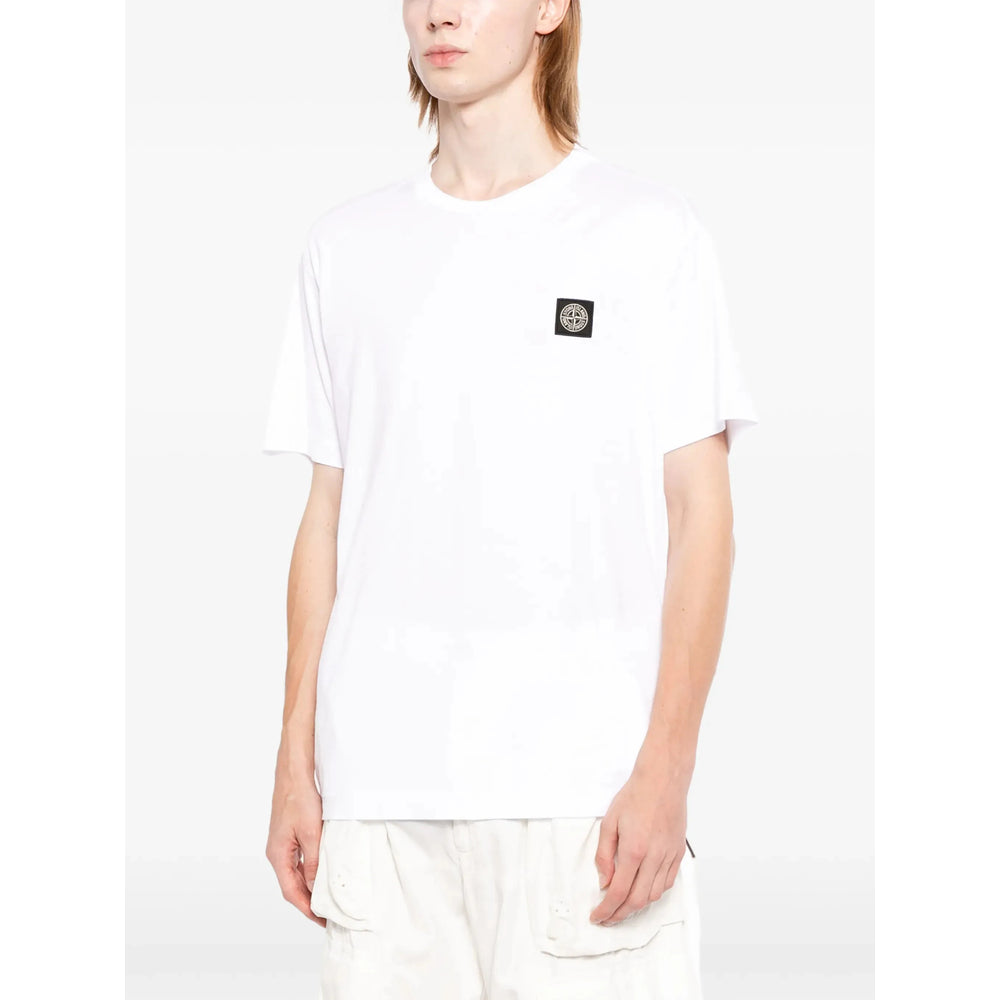 Stone Island White T-Shirts & Vests - T-Shirts Men