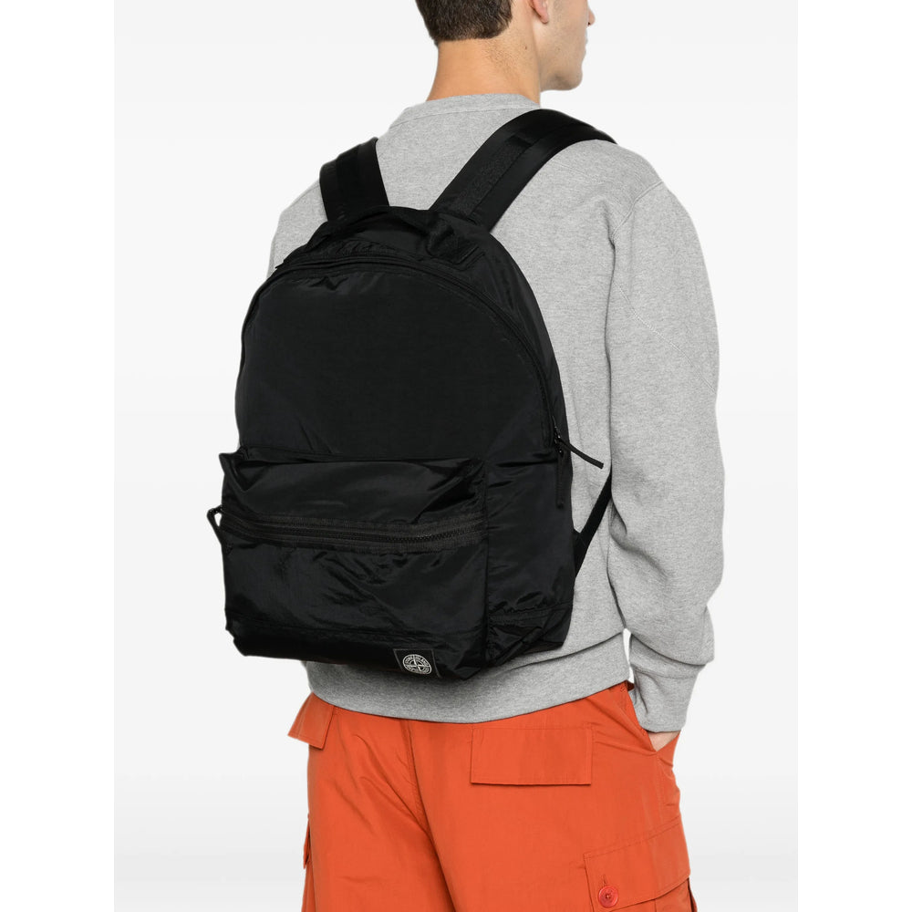 Stone Island Black Backpacks Men