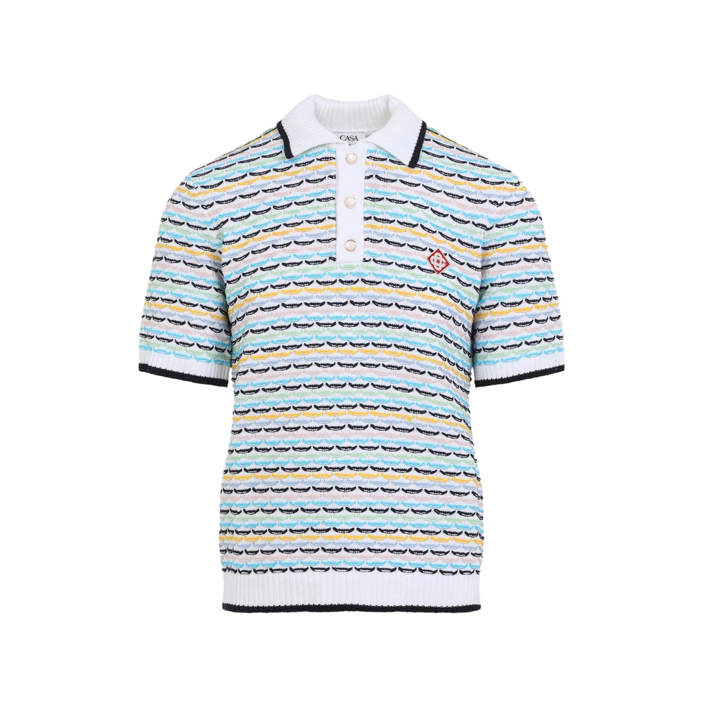 Casablanca White Polo Shirts Men