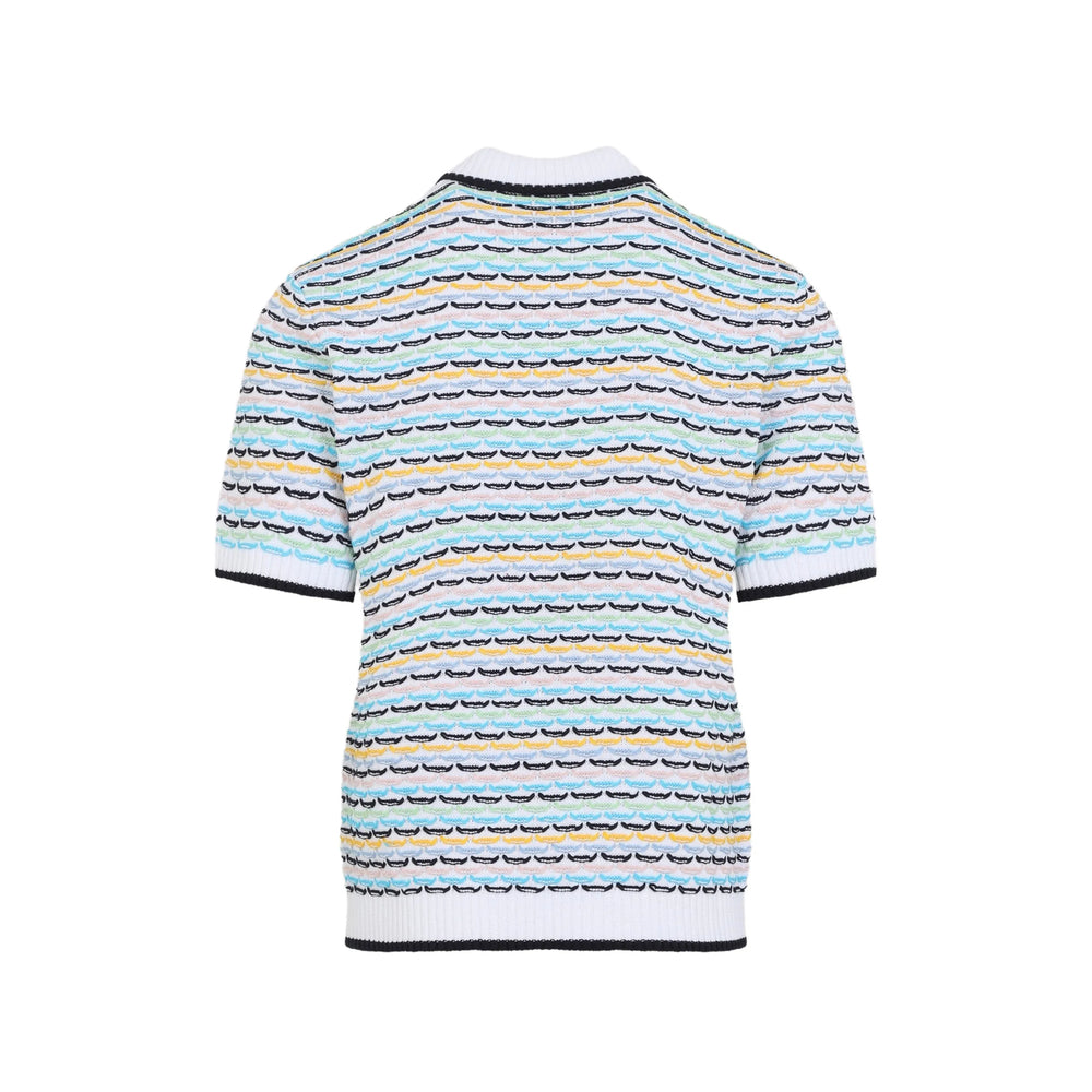 Casablanca White Polo Shirts Men