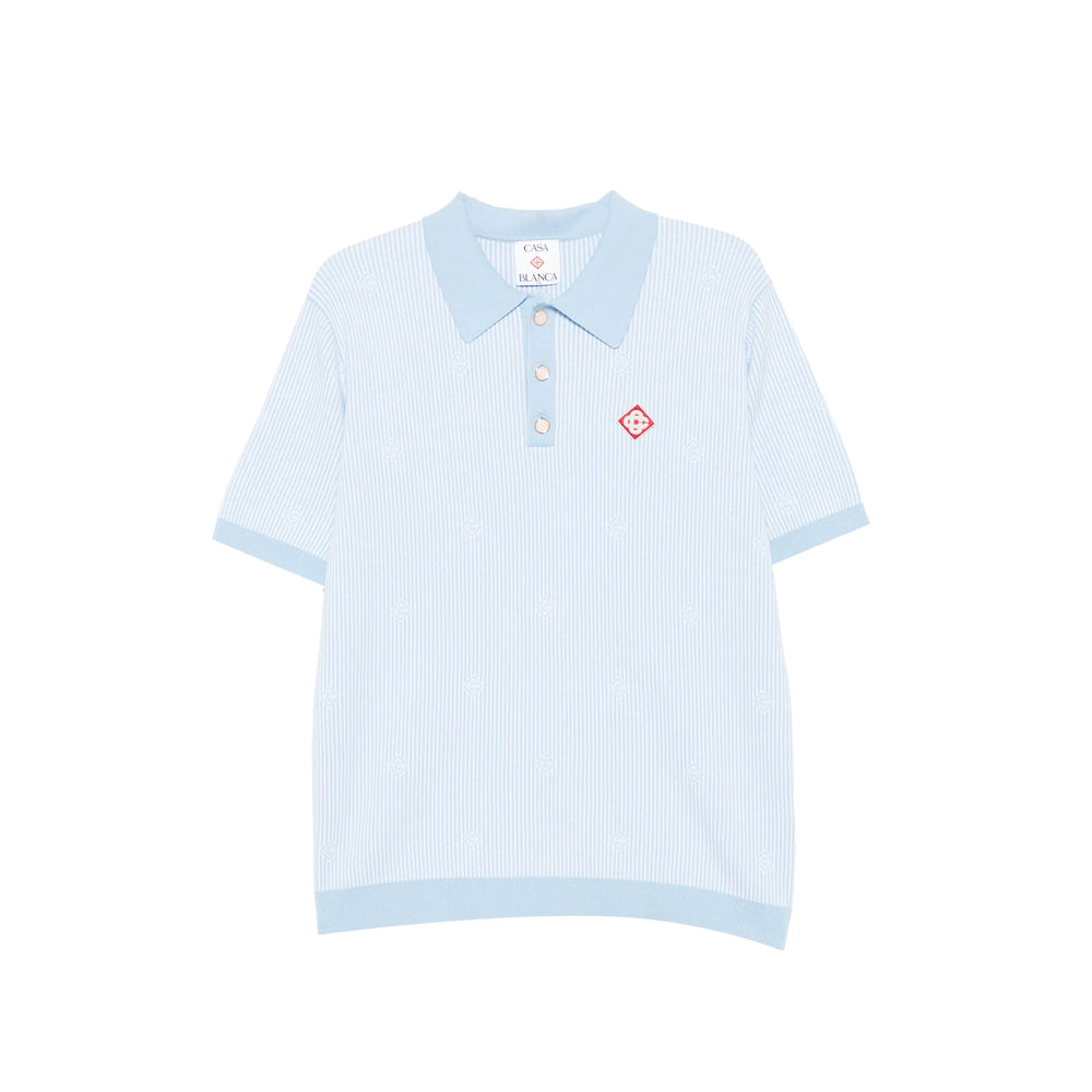 Casablanca Blue Polo Shirts Men