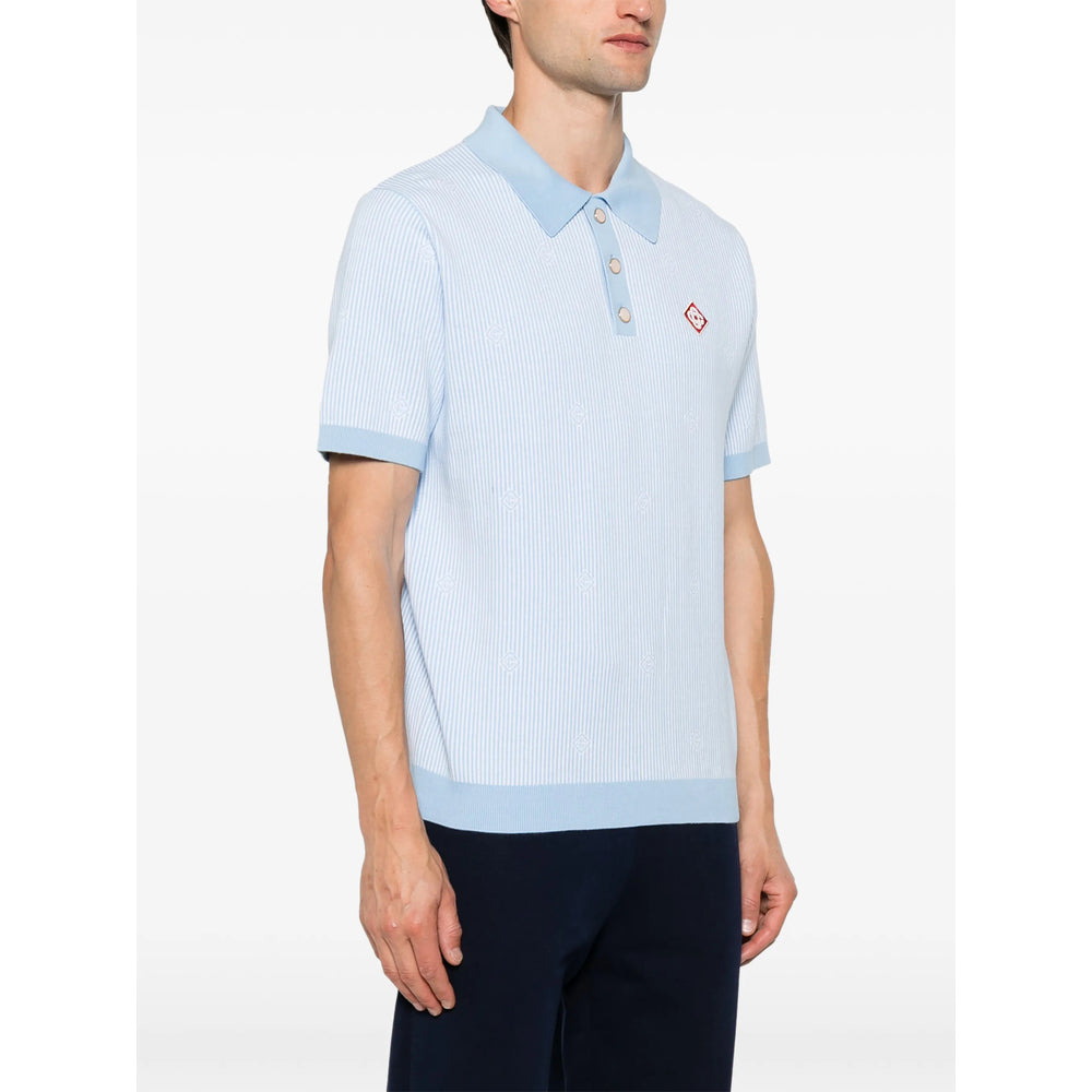 Casablanca Blue Polo Shirts Men
