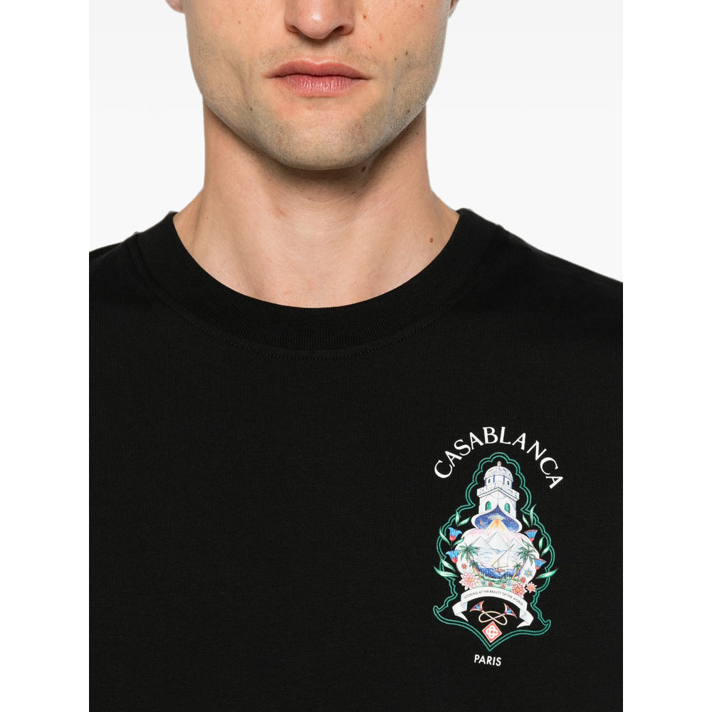 Casablanca Black T-Shirts & Vests - T-Shirts Men