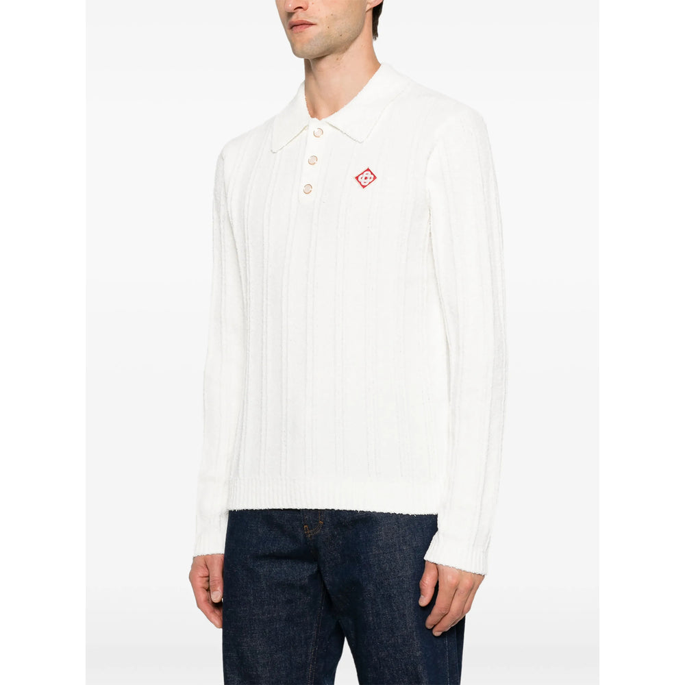 Casablanca White Polo Shirts Men