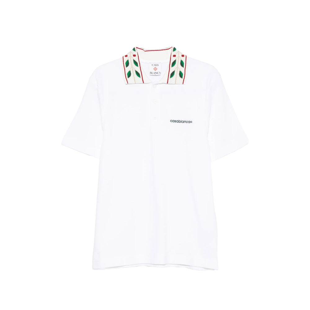 Casablanca White Polo Shirts Men