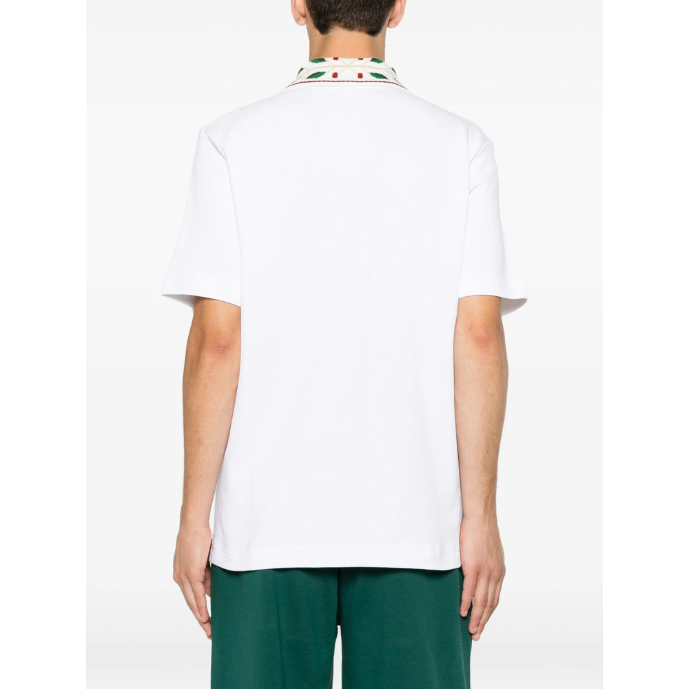 Casablanca White Polo Shirts Men