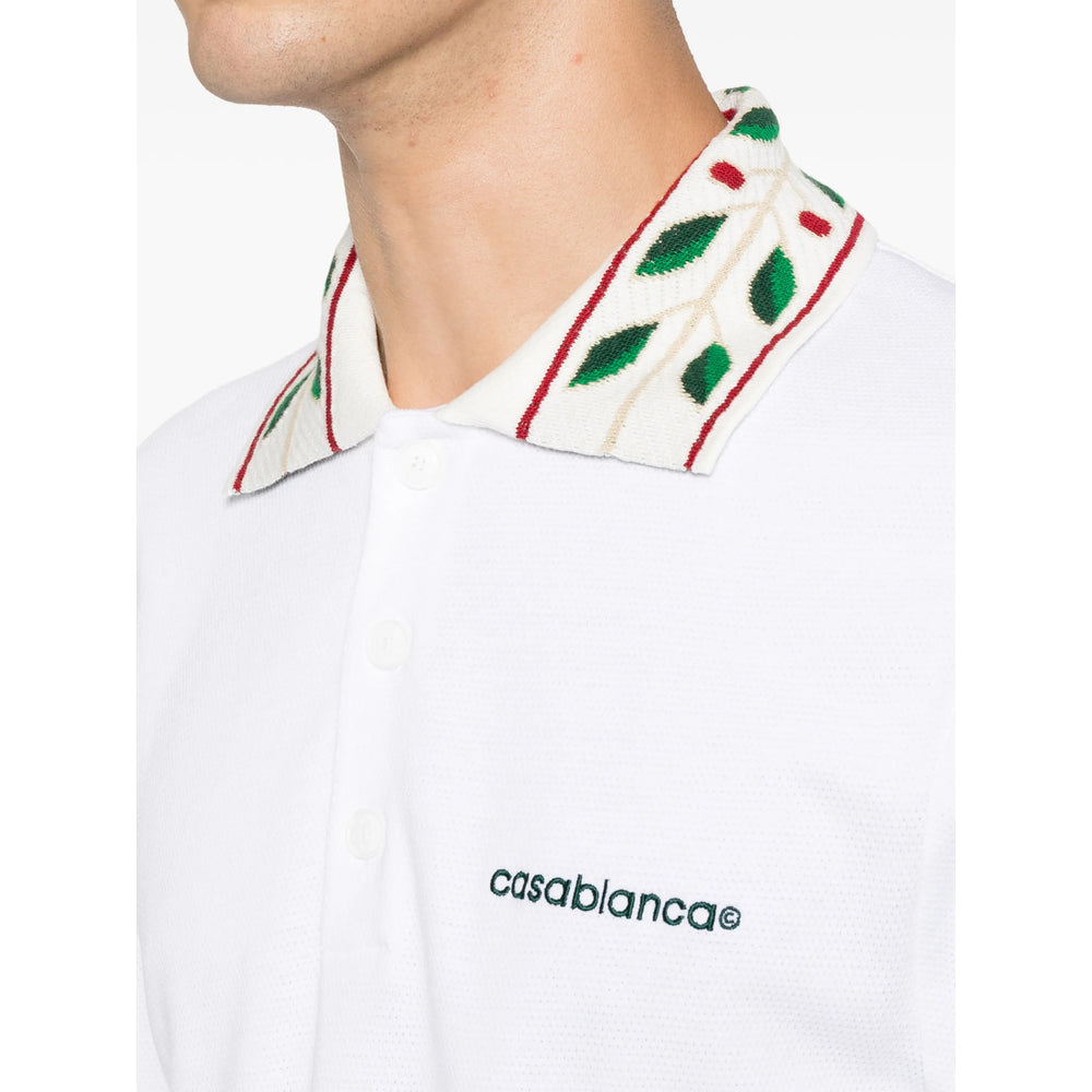 Casablanca White Polo Shirts Men