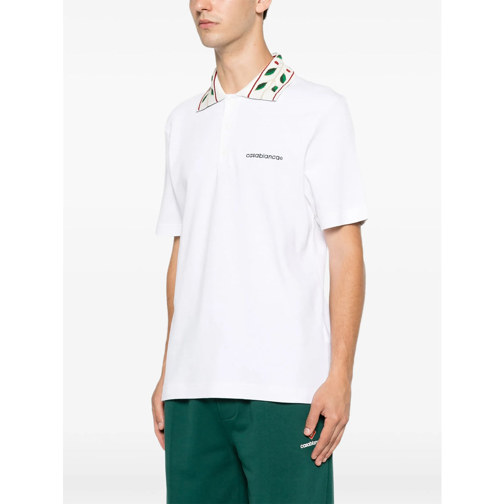 Casablanca White Polo Shirts Men