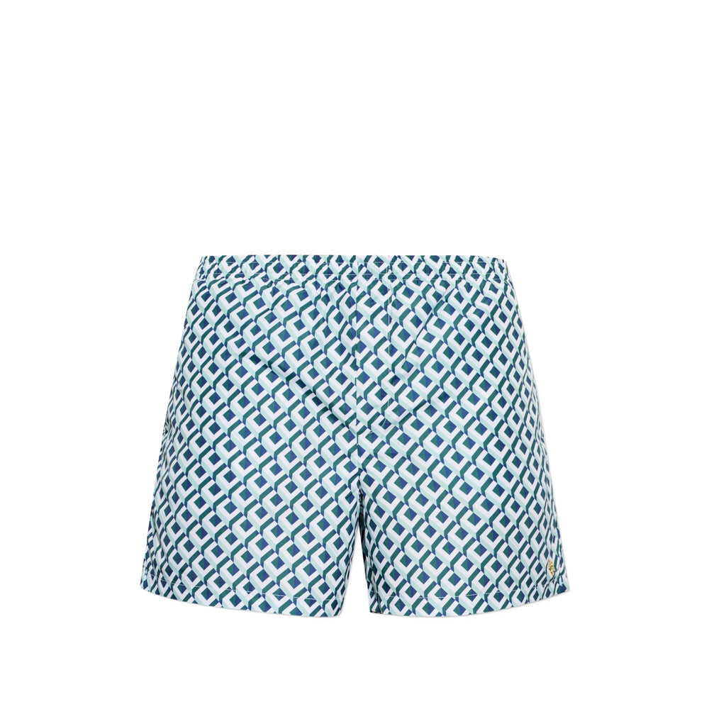 Casablanca White Beachwear - Swim Shorts Men