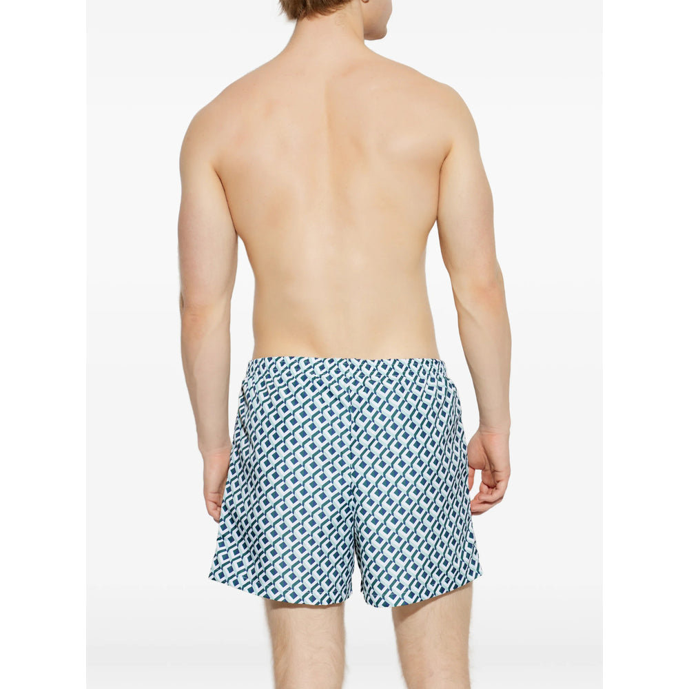 Casablanca White Beachwear - Swim Shorts Men