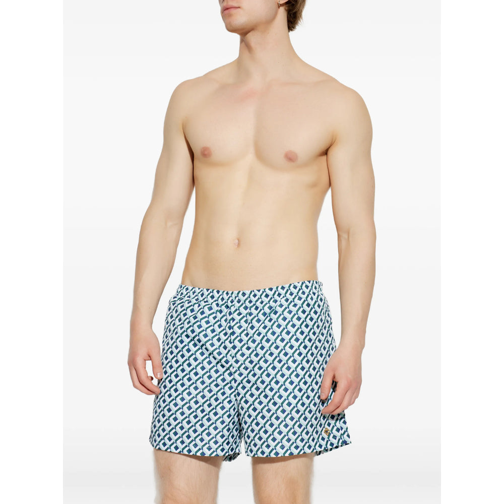 Casablanca White Beachwear - Swim Shorts Men